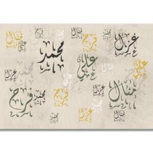 لوحة قماشية مع برواز خشبي مخفي بمقاس 120×80