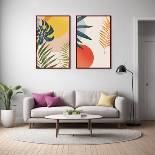 طقم لــوحات ثنائية بتصميم عصري