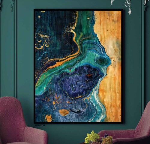 لوحة جدارية فنية مودرن ، قماش كانفس