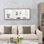 مرآة جدارية إيليت بتصميم عصري وإطار ذهبي، تعكس الأناقة في الديكور الداخلي.