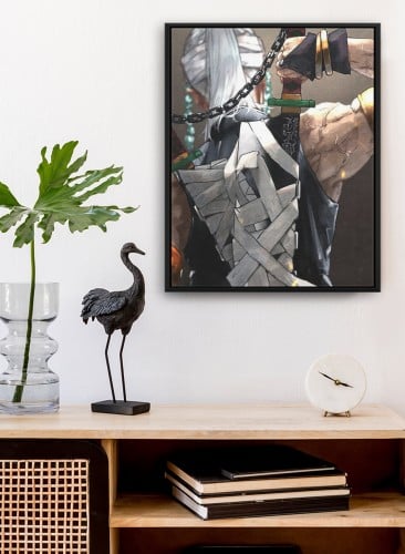 EzwAJfjfFEbyyZVSNPOCNjtRKXANxM9PxMhI73BY.jpg لوحة كانفاس على إطار خشبي بتصميم تينجين أنمي قاتل الشياطين - الصورة 1