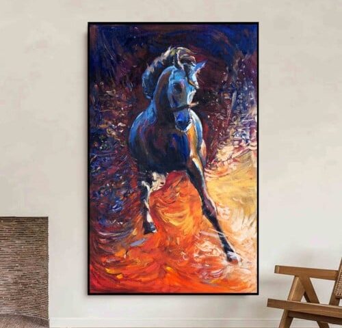 لوحة للخيل باسلوب مودرن مميز