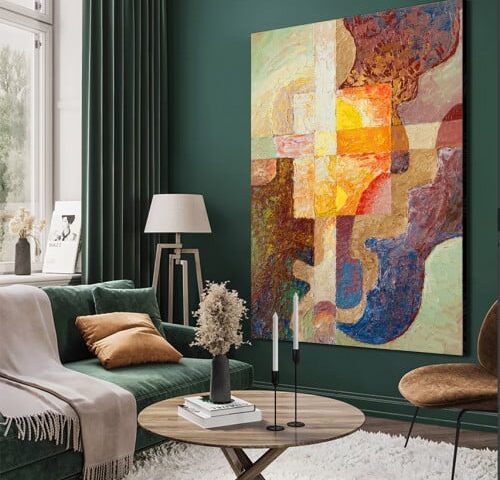 لوحة جدارية تجريدي , للفنان Alex Zuber