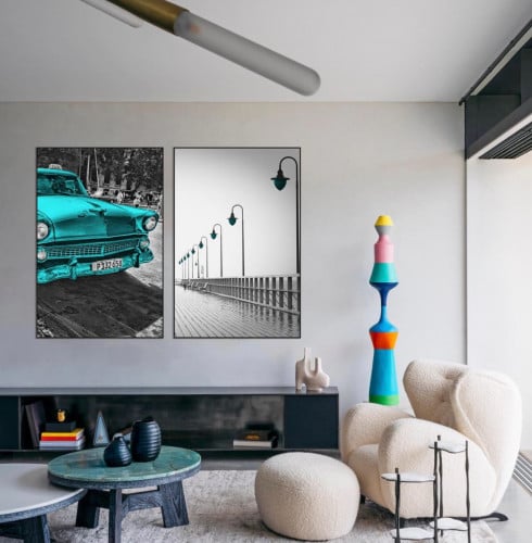 طقم مكون من لوحتين كنفاسcar ART