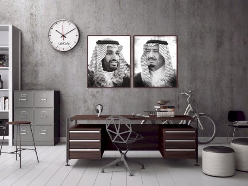 لوحة الملك سلمان بن عبدالعزيز والامير محمد بن سلمان