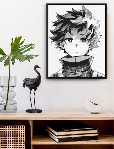 لوحة كانفاس على إطار خشبي، تصميم ديكو أنمي أكاديمية بطلي