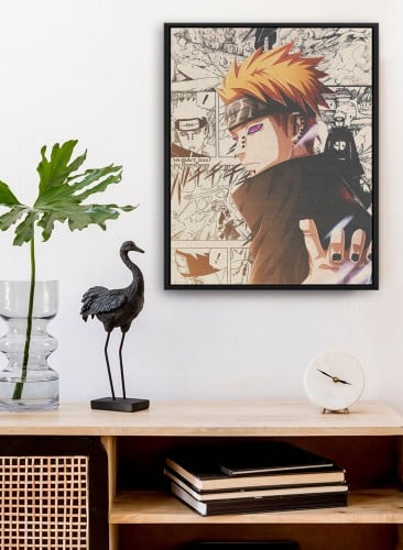 WcEv6dt84Til7hsCXCPyIQcEmytIRAWfrilFWbh9.jpg لوحة كانفاس على إطار خشبي بتصميم باين أنمي ناروتو - الصورة 1