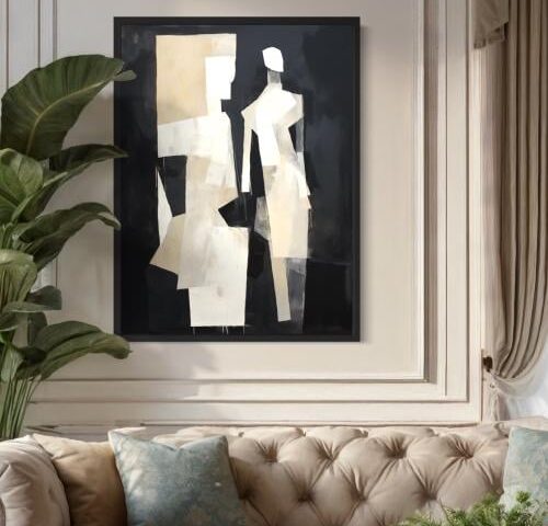 لوحة جدارية فنية، بتصميم مودرن