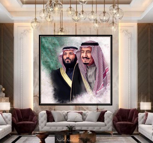 لوحه الملك سلمان بن عبدالعزيز و الامير محمد بن سلمان