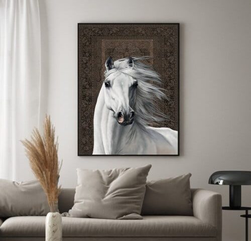 لوحة للخيل باسلوب مودرن مميز