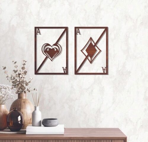 لوحة ديكور خشبية بتصميم شدة