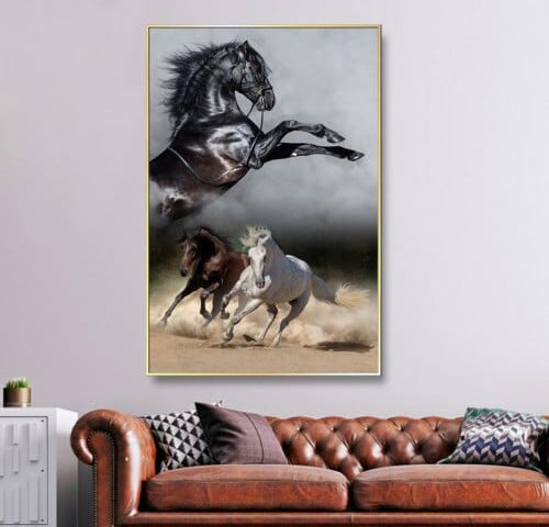 لوحة قماشية بتصميم مودرن مع برواز مجوف