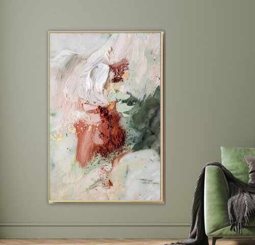 لوحة قماشية بتصميم مودرن مع برواز مجوف