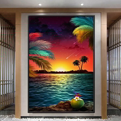 1j1avGHDmGgTZ5GoZN8OXB7neYoE70YJCI9otXjw لوحة قماشية بتصميم مودرن مع برواز مجوف - الصورة 1