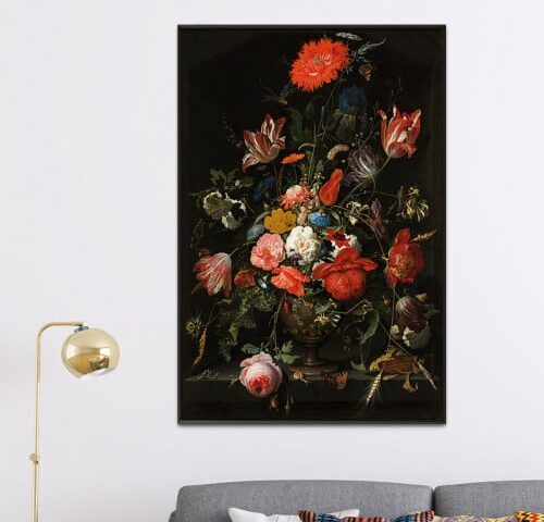 لوحة قماشية بتصميم مودرن مع برواز مجوف