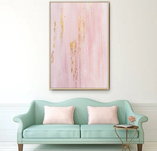 لوحة قماشية بتصميم مودرن مع برواز مجوف