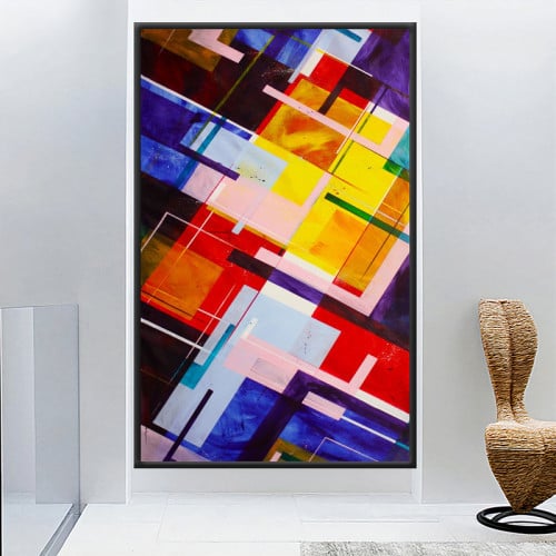 5QTQ7V6ohiRkkMkc3aZfYd1cLGrd2WQT0M5cKQSv لوحة قماشية بتصميم مودرن مع برواز مجوف - الصورة 1