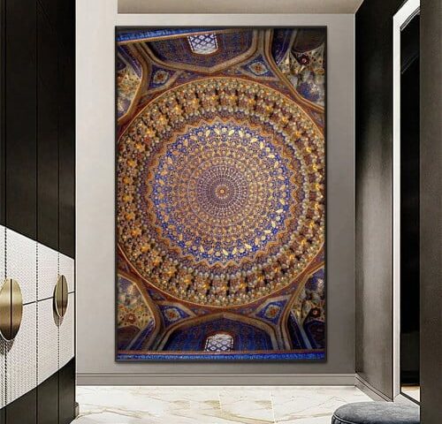 لوحة قماشية بتصميم مودرن مع برواز مجوف