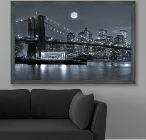 لوحة قماشية مودرن بتصميم جسر معلق