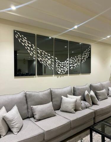 مرايا لون اسود بتصميم الجبسيات المبتكرة عدد 4 شكل واحد COIN