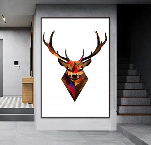 لوحة قماشية بتصميم مودرن مع برواز مجوف