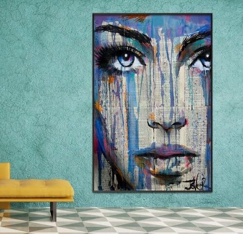 لوحة قماشية بتصميم مودرن مع برواز مجوف