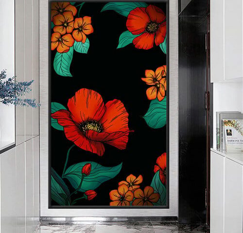 لوحة قماشية بتصميم مودرن مع برواز مجوف