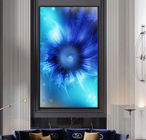 لوحة قماشية بتصميم مودرن مع برواز مجوف