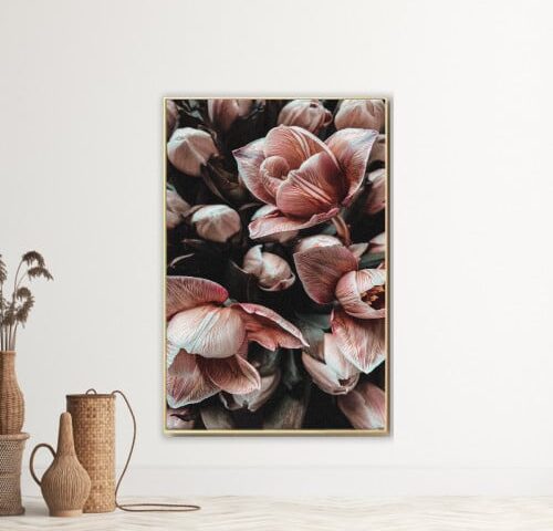 لوحة قماشية بتصميم مودرن مع برواز مجوف