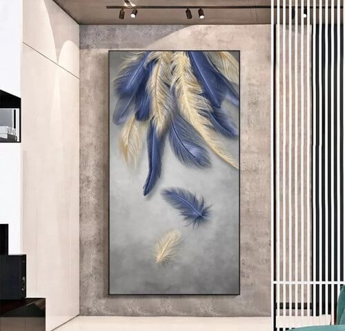 لوحة قماشية بتصميم مودرن مع برواز مجوف