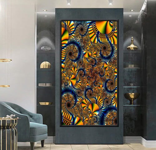 لوحة قماشية بتصميم مودرن مع برواز مجوف