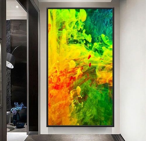 لوحة قماشية بتصميم مودرن مع برواز مجوف