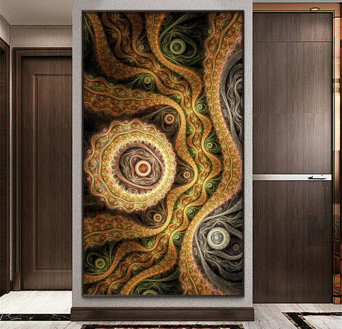 لوحة قماشية بتصميم مودرن مع برواز مجوف