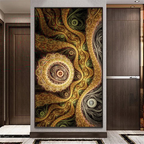 SkpRLIz8Va4G8frHoiadQnAqWehTEtGGlLBQzOVj لوحة قماشية بتصميم مودرن مع برواز مجوف - الصورة 1