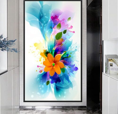 لوحة قماشية بتصميم مودرن مع برواز مجوف