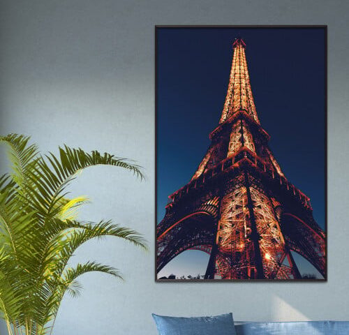 لوحة قماشية بتصميم مودرن مع برواز مجوف