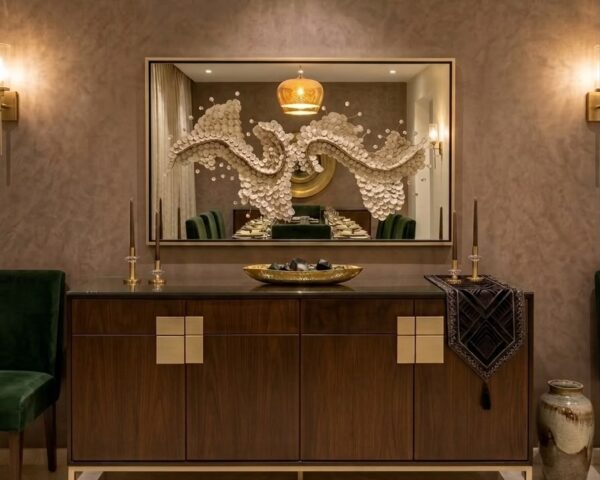 منحوتة كوينات الجبس الفاخرة للمرايا – تصميم كلاسيكي