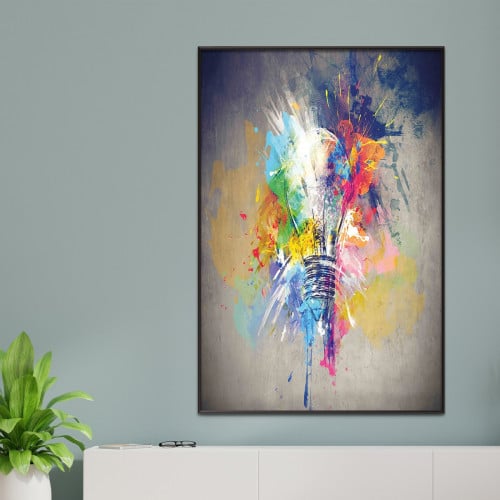 XYzsYlGO1fKam0HiQTsBEOhAiPhWKfHSKbIhAgOw لوحة قماشية بتصميم مودرن مع برواز مجوف - الصورة 1