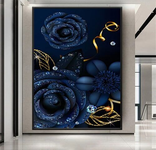 لوحة قماشية بتصميم مودرن مع برواز مجوف