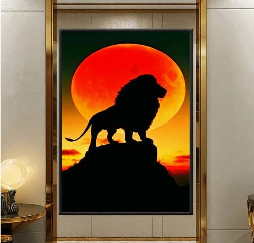 لوحة قماشية بتصميم مودرن مع برواز مجوف