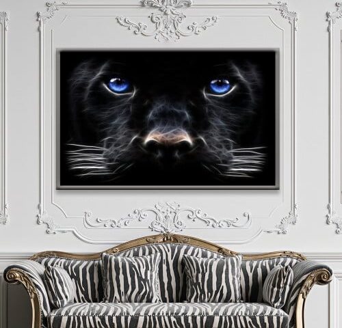 لوحة قماشية بتصميم مودرن مع برواز مجوف