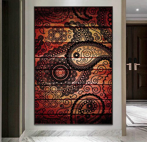 لوحة قماشية بتصميم مودرن مع برواز مجوف