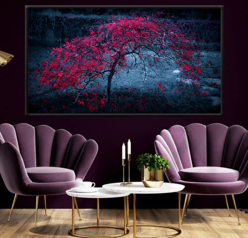 لوحة قماشية بتصميم مودرن مع برواز مجوف