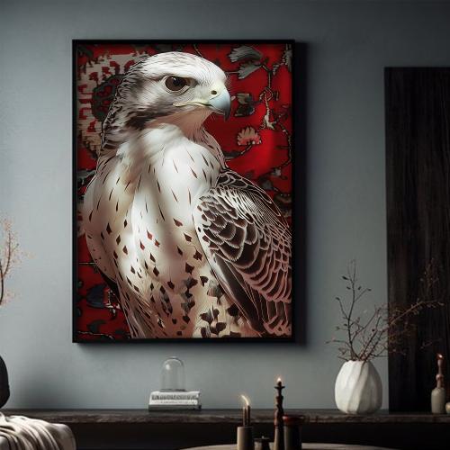 f13f4231-bdbd-4ad0-9ad0-5b143bec2c66-500x500-OJ2T9GZ7FR08bgvo4DzSnpLx04A80UL5gDrstr8N لوحة قماشية بتصميم الفن النجدي مع برواز مجوف - الصورة 1