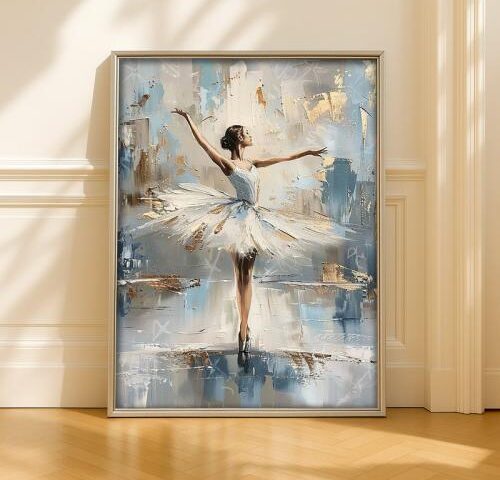 لوحة قماشية بتصميم فتاة مع برواز مجوف