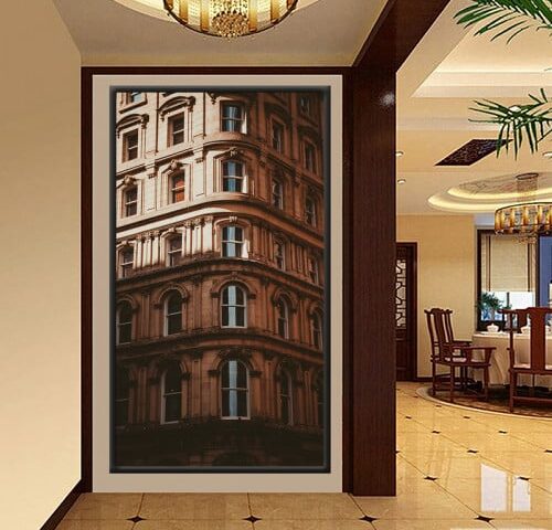 لوحة قماشية بتصميم مودرن مع برواز مجوف