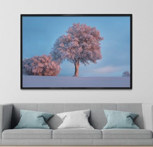 لوحة قماشية بتصميم مودرن مع برواز مجوف