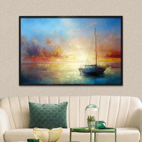 ooZDHPsQFyJL451ApdbbOe9N7isvyxU8YUz9TLdN لوحة قماشية بتصميم مودرن مع برواز مجوف - الصورة 1