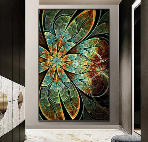 لوحة قماشية بتصميم مودرن مع برواز مجوف