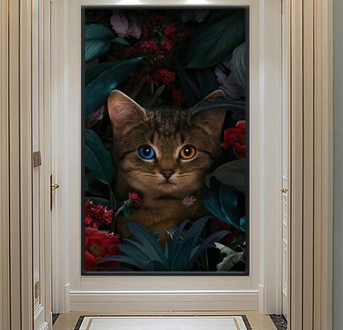 لوحة قماشية بتصميم مودرن مع برواز مجوف